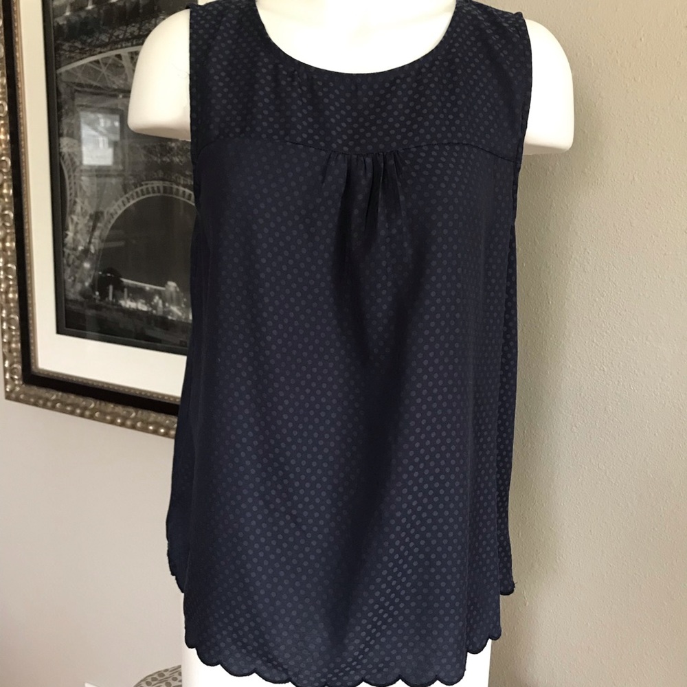 Skies are Blue Shiloh Scallop Hem Blouse